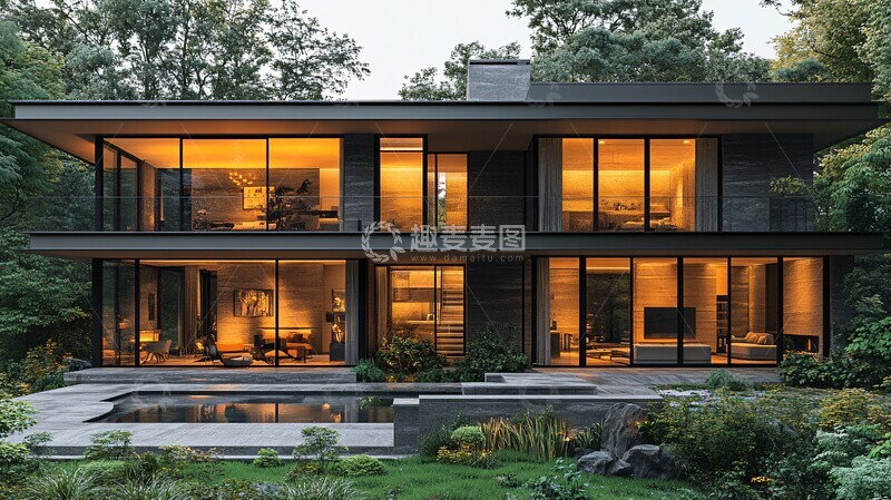 高清大图下载【趣麦麦图】现代住宅大窗设计