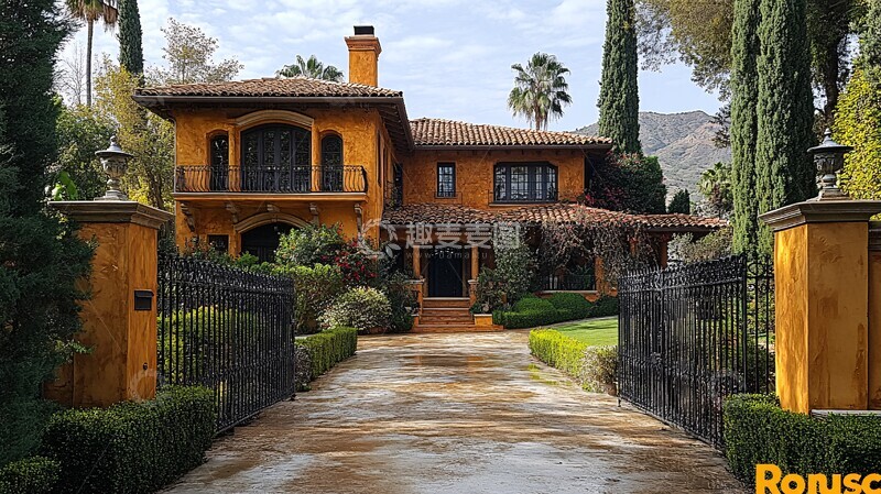 高清大图下载【趣麦麦图】铁艺围栏宅院景观