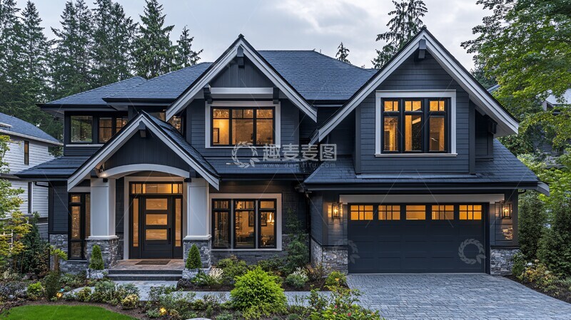 高清大图下载【趣麦麦图】深灰白外墙设计