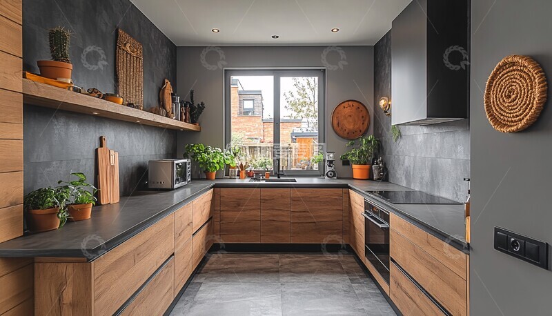 高清大图下载【趣麦麦图】厨房微波炉装饰空间2