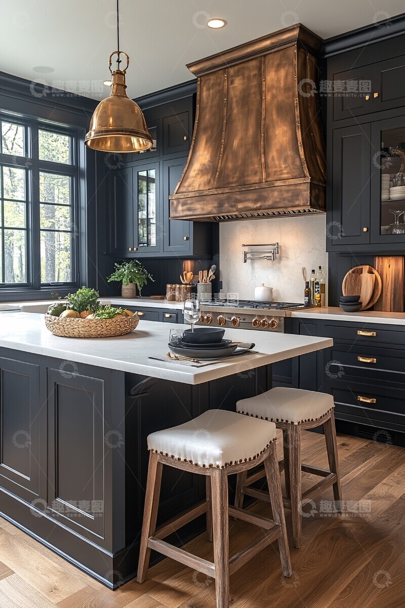 高清大图下载【趣麦麦图】白石台面橡木地板3