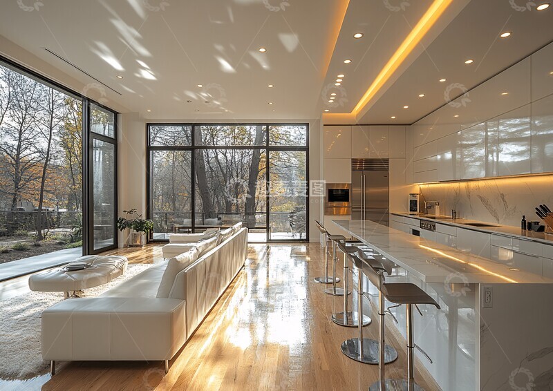 高清大图下载【趣麦麦图】白色厨房设计