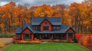 秋树环绕的家园