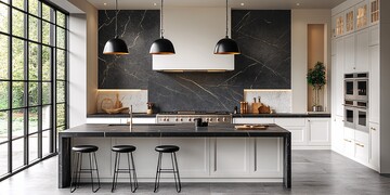 黑色大理石厨房8