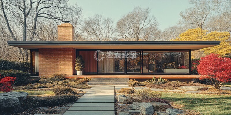 高清大图下载【趣麦麦图】砖房外观外观现代建筑