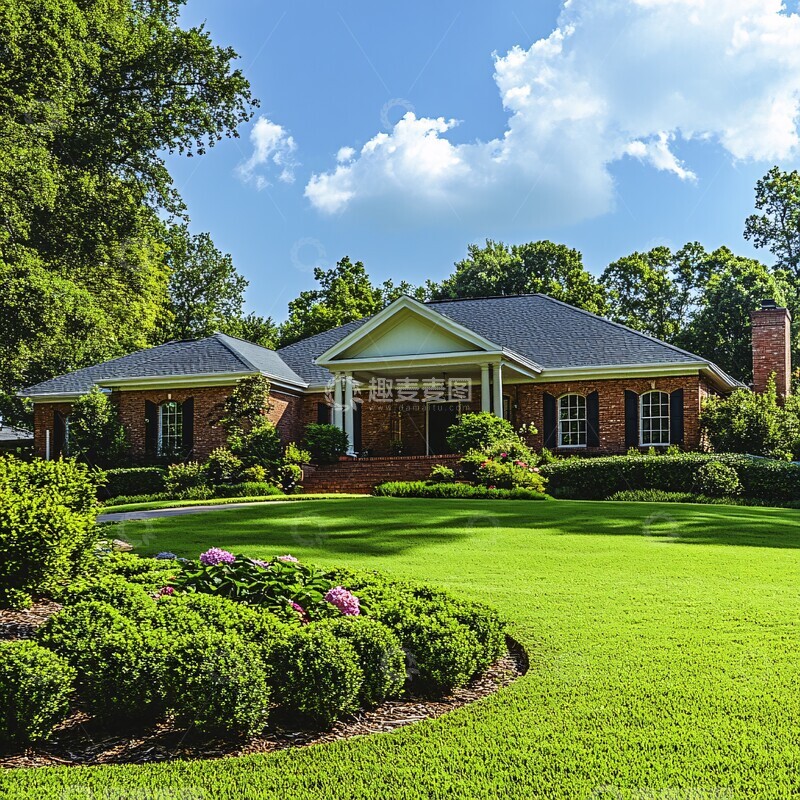 高清大图下载【趣麦麦图】郊区别墅远景2