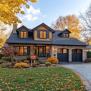 两层楼房前售出标志1