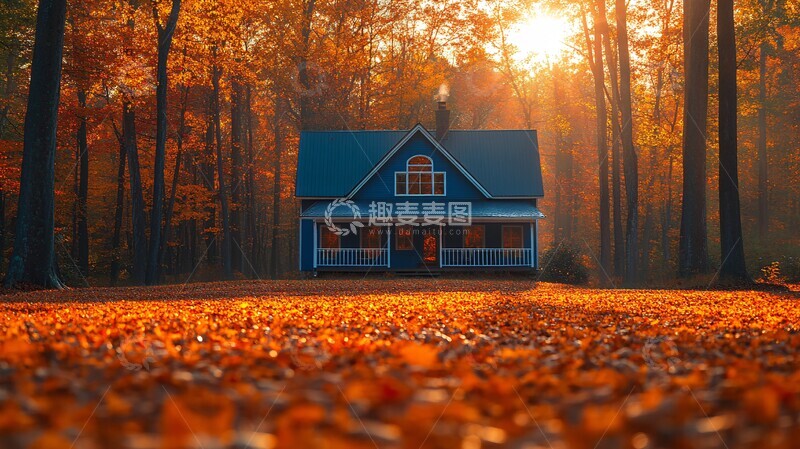 高清大图下载【趣麦麦图】夏日林间家居1