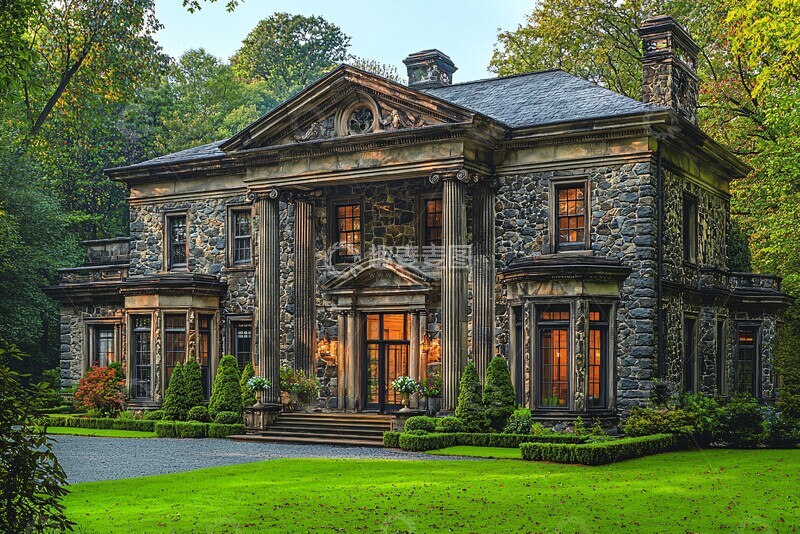 高清大图下载【趣麦麦图】殖民复兴风格住宅