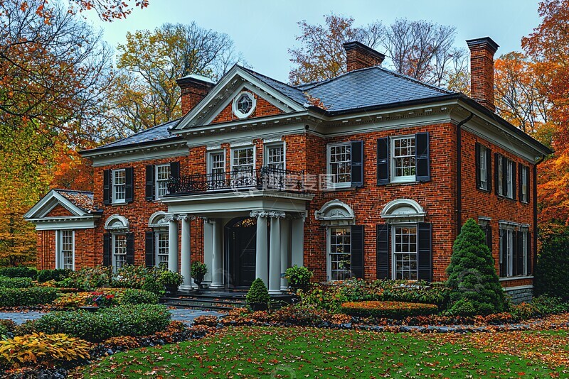 高清大图下载【趣麦麦图】殖民复兴风格住宅1