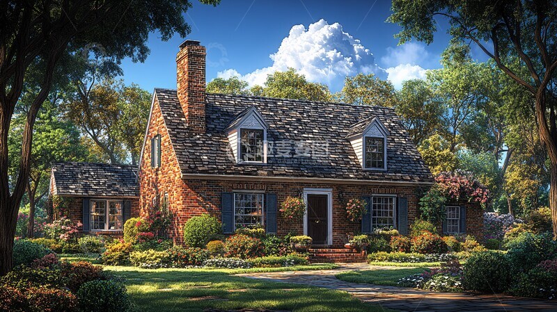 高清大图下载【趣麦麦图】砖砌烟囱风景照1