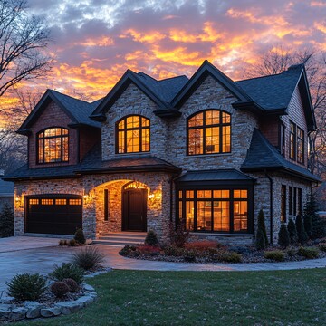 傍晚的房屋外观1