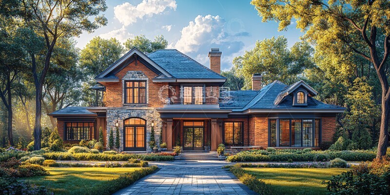 高清大图下载【趣麦麦图】商业门住宅外观1