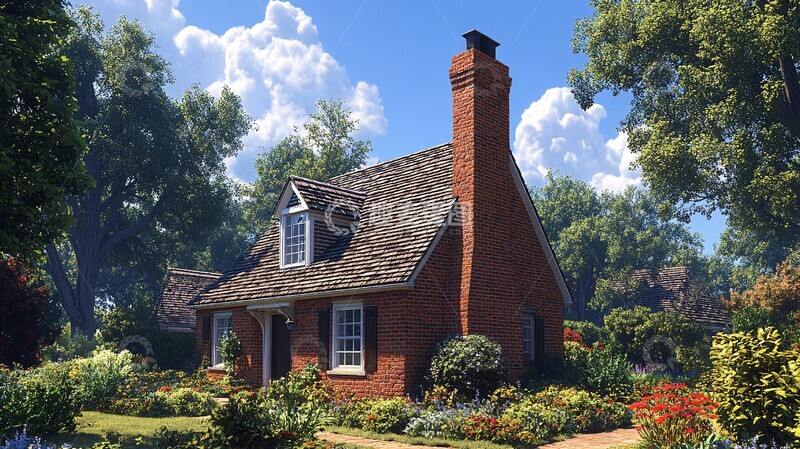 高清大图下载【趣麦麦图】砖砌烟囱风景照