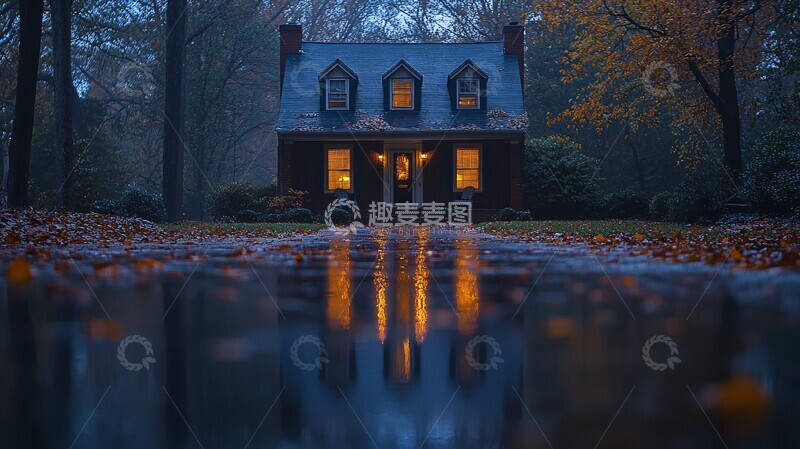 高清大图下载【趣麦麦图】雨后蓝调秋夜2
