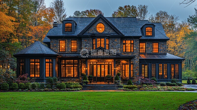 高清大图下载【趣麦麦图】别墅外景别墅外景中心2