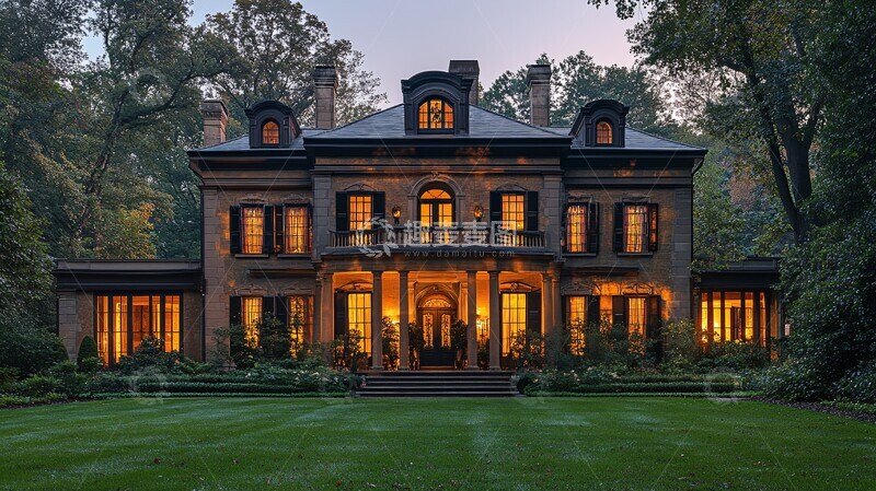 高清大图下载【趣麦麦图】别墅外景别墅外景中心1