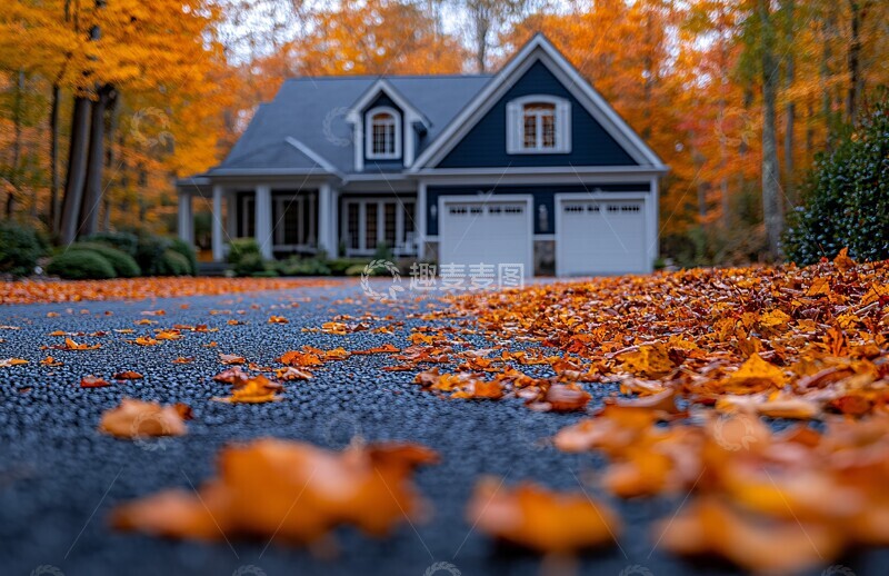 高清大图下载【趣麦麦图】秋叶飘落时秋叶飘落背景2