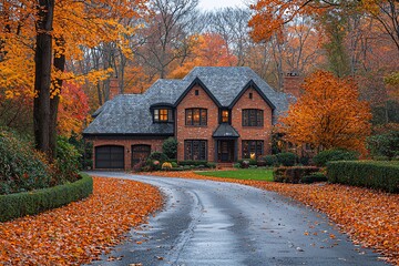 美丽路旁的房屋