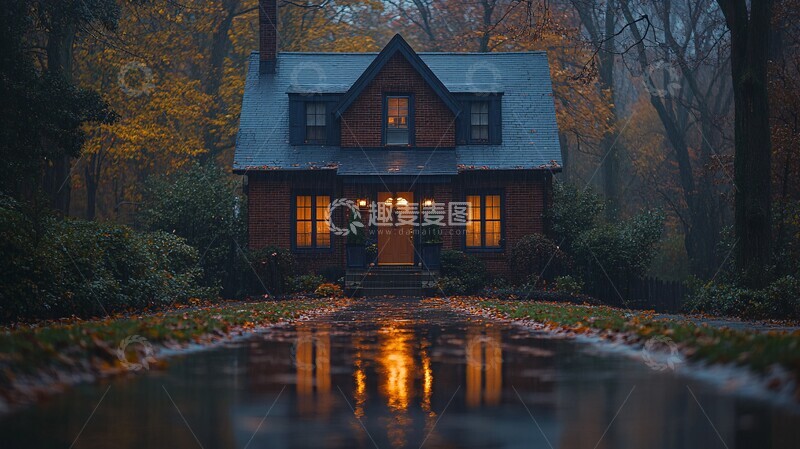 高清大图下载【趣麦麦图】雨后蓝调秋夜1