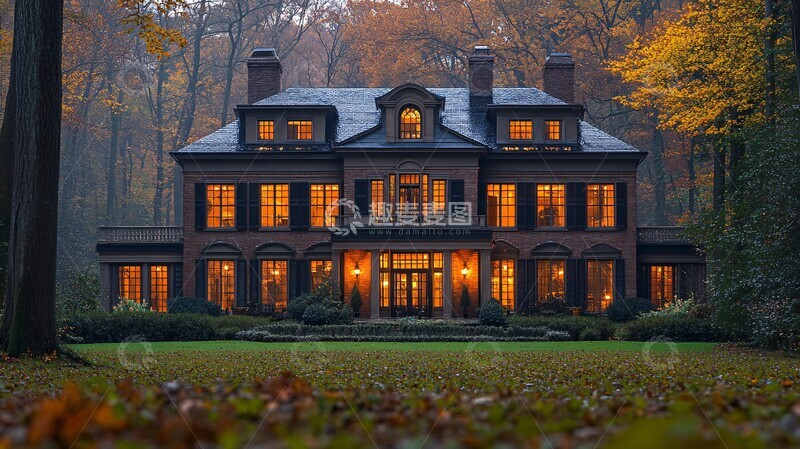 高清大图下载【趣麦麦图】别墅外景别墅外景中心
