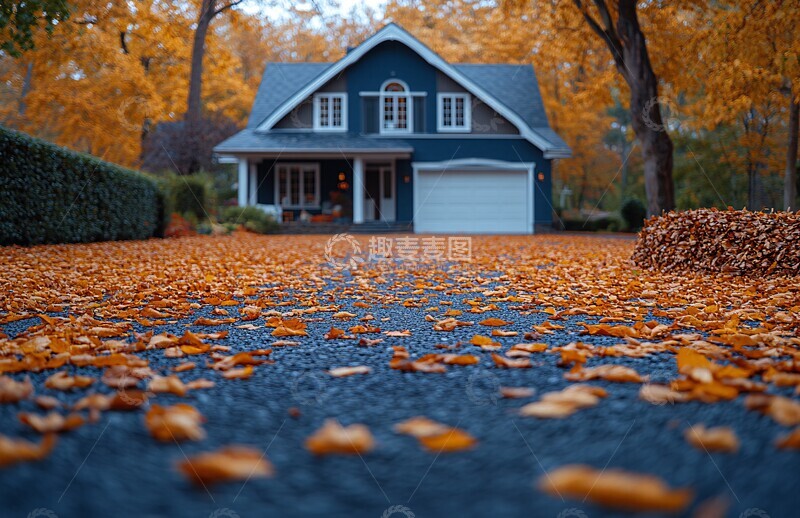 高清大图下载【趣麦麦图】秋叶飘落时秋叶飘落背景3