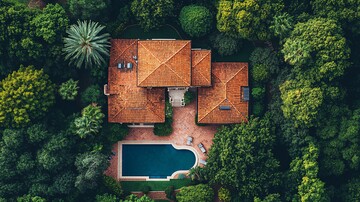 小屋与豪宅对比照1