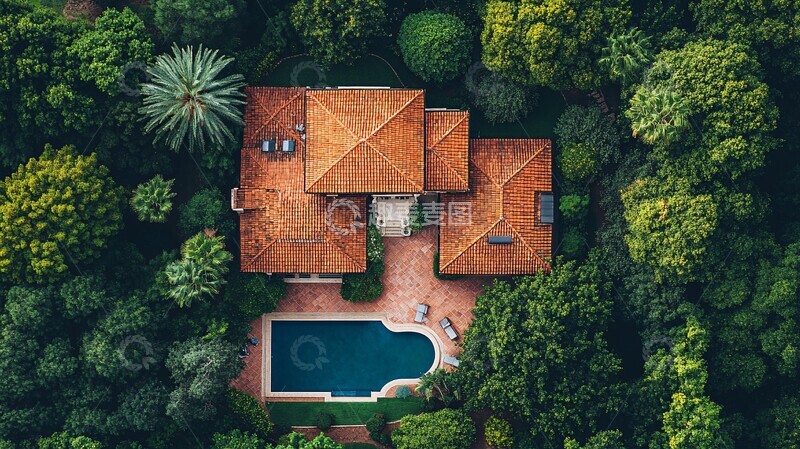 高清大图下载【趣麦麦图】小屋与豪宅对比照1