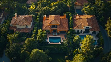 小屋与豪宅对比照2