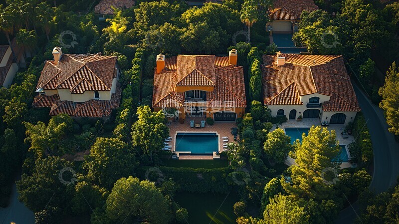 小屋与豪宅对比照2