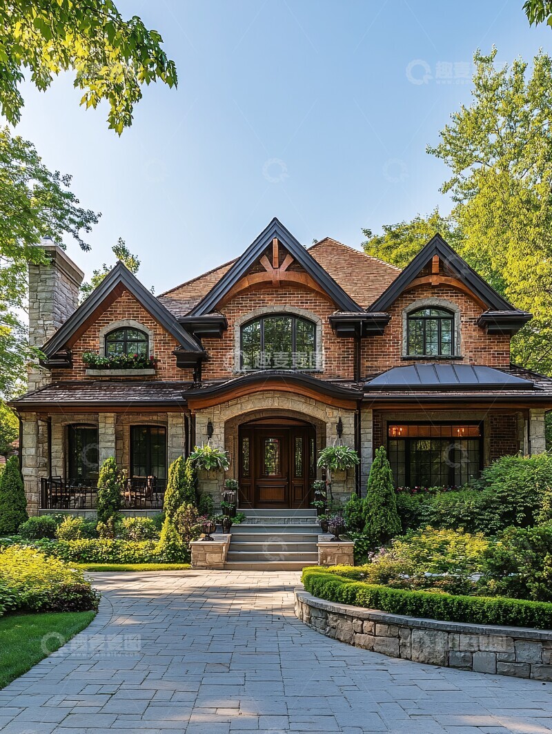 高清大图下载【趣麦麦图】百万独栋别墅夏日