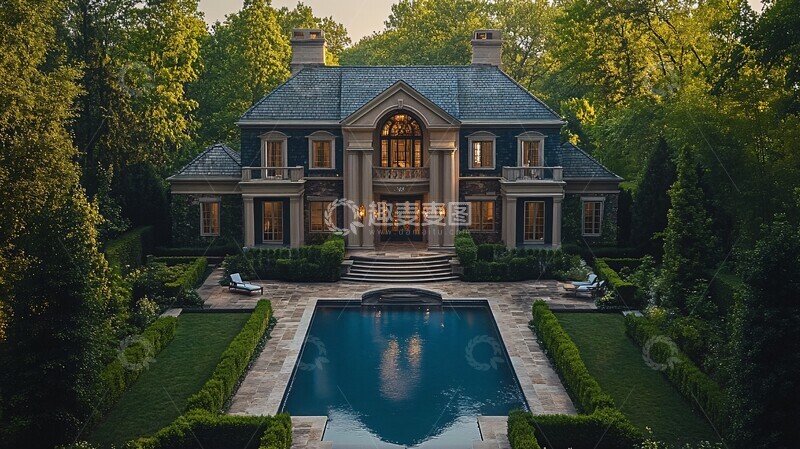 高清大图下载【趣麦麦图】小屋与豪宅对比照3