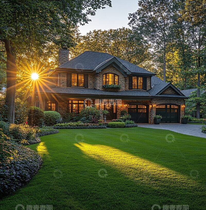 高清大图下载【趣麦麦图】阳光洒满绿草坪1