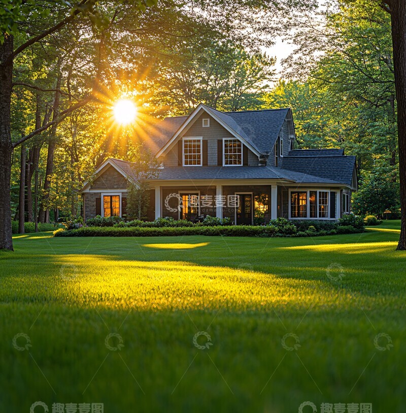 高清大图下载【趣麦麦图】-阳光洒满绿草坪3