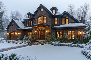 美式大宅圣诞装饰1