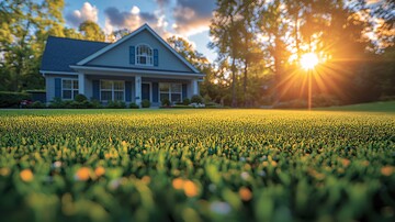 宁静的住宅庭院