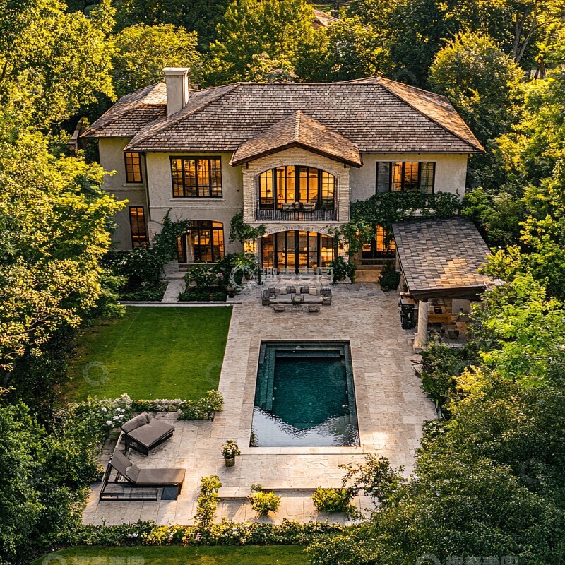 高清大图下载【趣麦麦图】欧洲房屋前后院