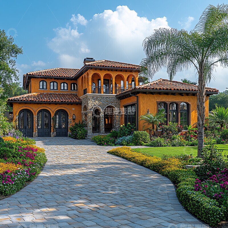 高清大图下载【趣麦麦图】地中海风格平房
