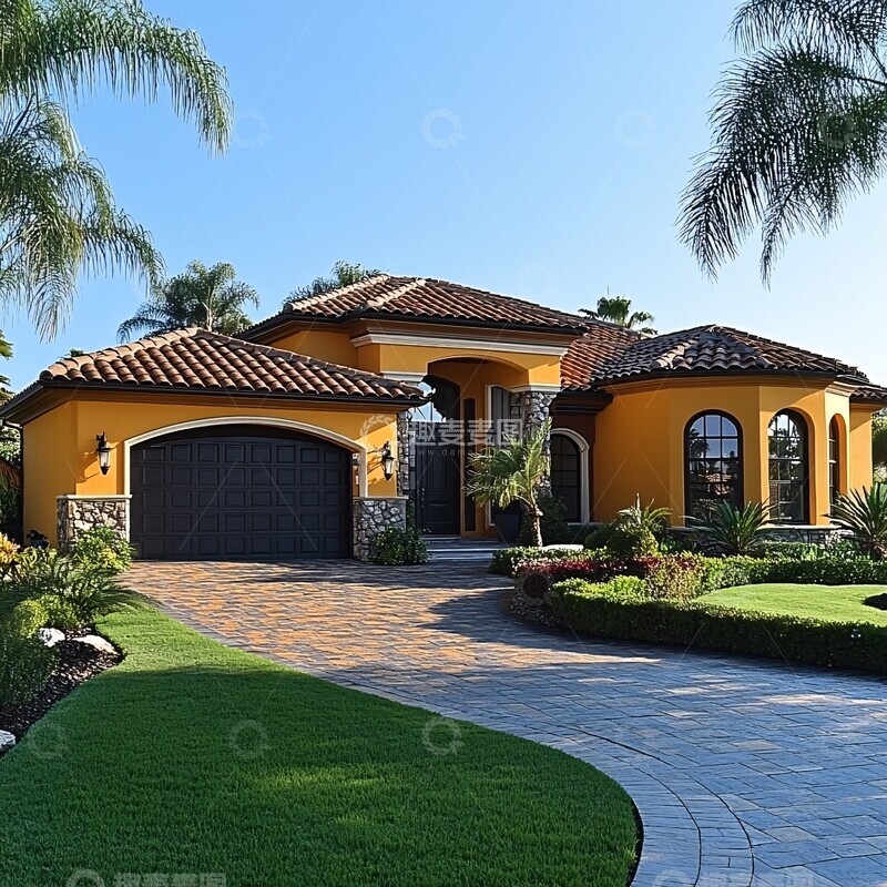 高清大图下载【趣麦麦图】地中海风格平房3