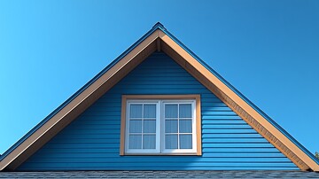 美式屋顶蓝天背景2