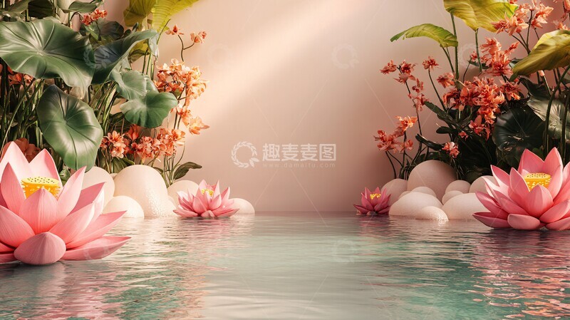 高清大图下载【趣麦麦图】趣味抽象泳池设计1