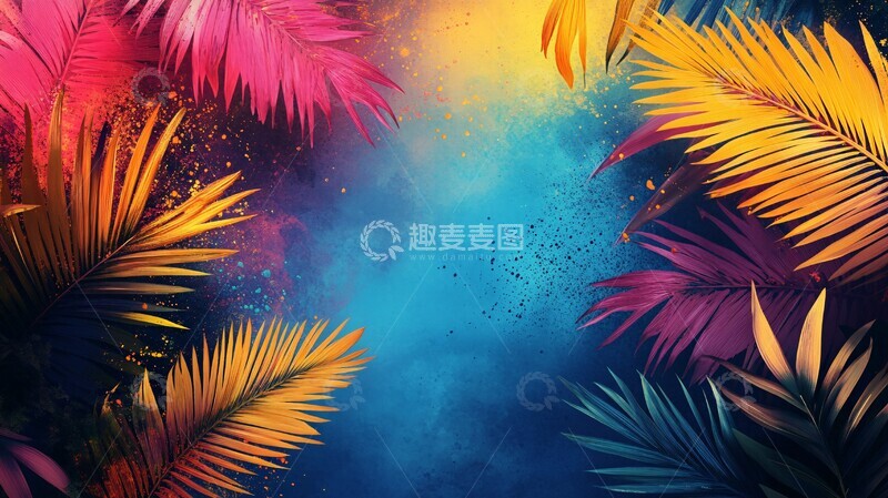 高清大图下载【趣麦麦图】夏日热带色彩