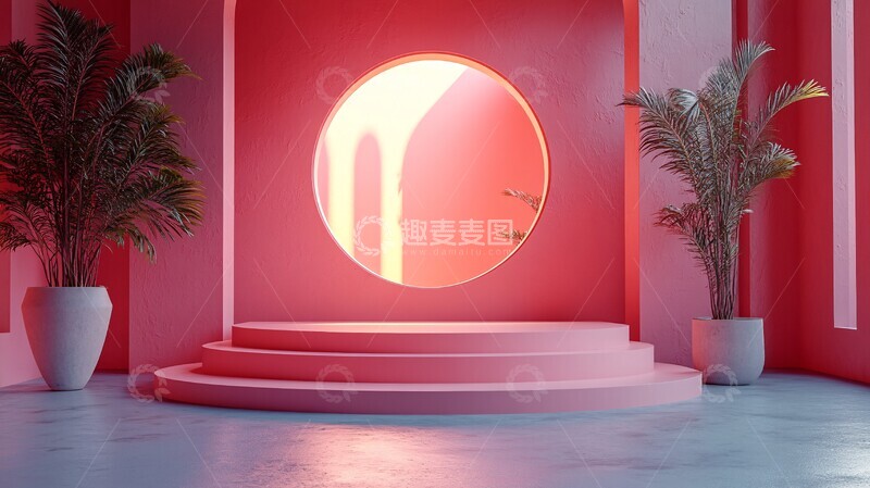 高清大图下载【趣麦麦图】几何形状展示台2