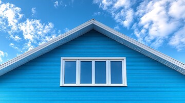 美式屋顶蓝天背景1