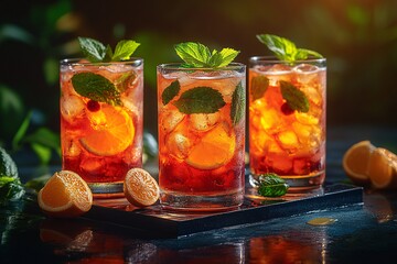 夏日饮品光影台