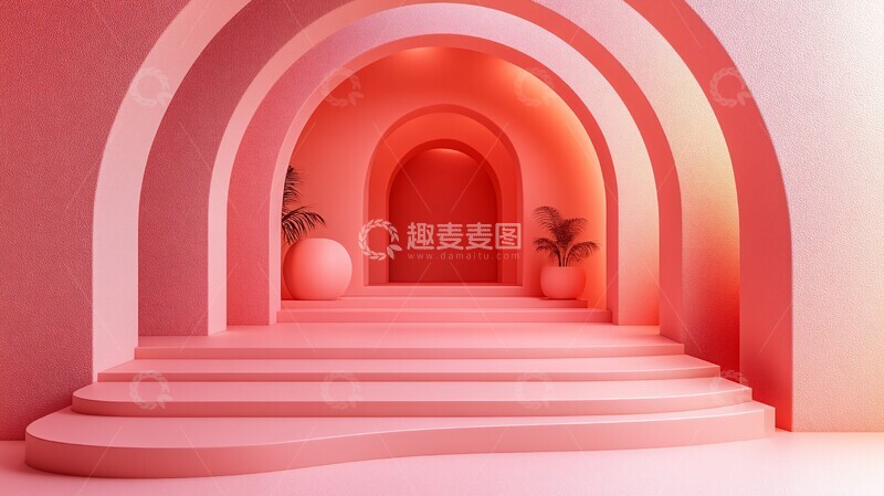 高清大图下载【趣麦麦图】几何形状展示台1