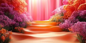 橙粉产品展示台3