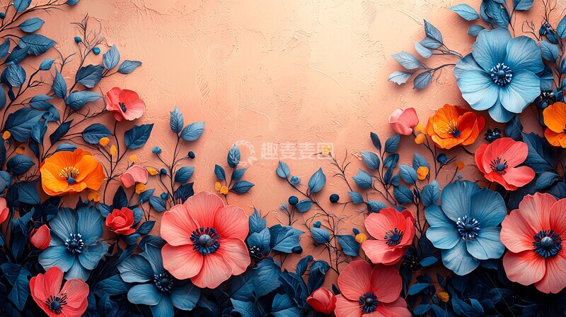 高清大图下载【趣麦麦图】冬季花朵创意设计