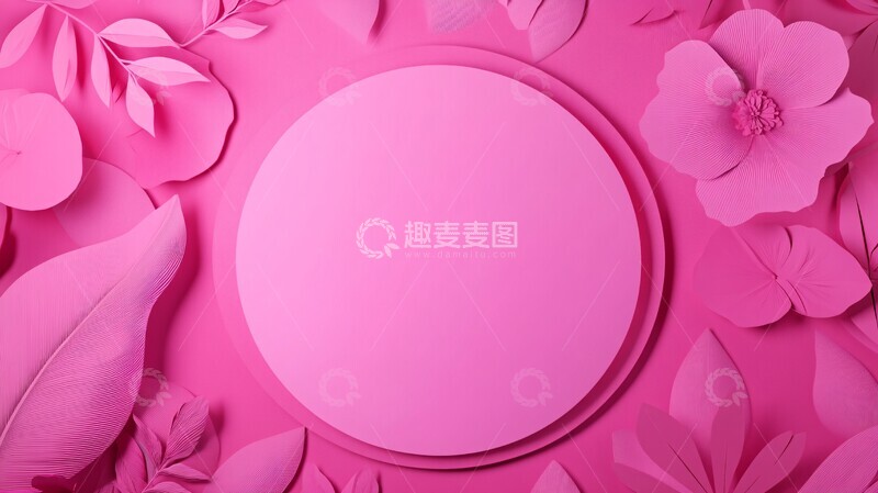 高清大图下载【趣麦麦图】粉红背景时尚剪影1