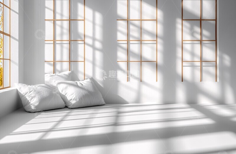 高清大图下载【趣麦麦图】白色背景阳光投影2